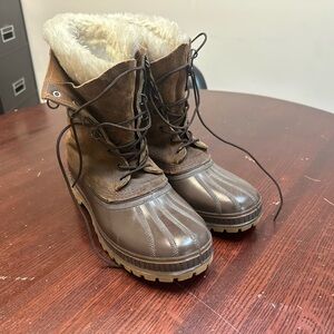 Sorel Brown Fur-Lined Winter Boots